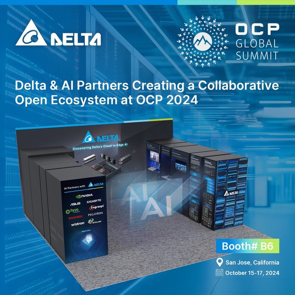 Delta to Demonstrate its Collaborative Open Ecosystem with World-leading AI Partners at OCP 2024 Global Summit